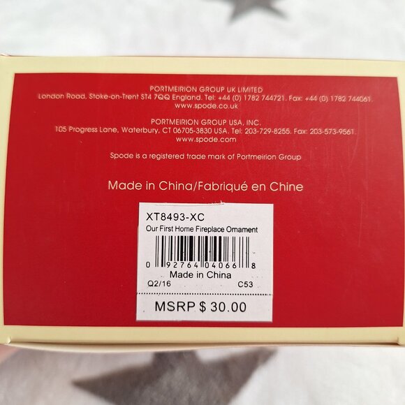 Spode Christmas Tree‎ Our First Home 2016 Ornament Fireplace Mantel W/ Stockings - Picture 6 of 9